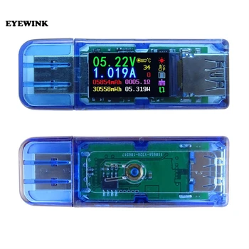 AT34 USB 3.0 spalvotas LCD Voltmeter ammeter įtampa srovės matuoklis multimetras baterijos įkrovimo galia banko USB Testeris 8098