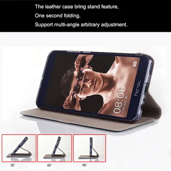 Atveju Huawei honor 10 9 Pledas stiliaus Drobės modelio Odos Flip Cover už garbę 9i 10i atvejais Coque 145518