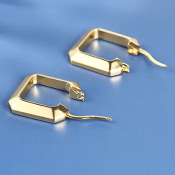 Aukso kvadrato, stačiakampio hoopas auskarai moterims, geometrijos mados auskarai minimalistinio skanėstas 2020 korėjos