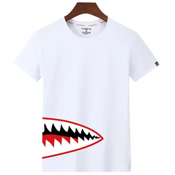 Aukštos kokybės 2019 naujas medvilnės trumparankoviai didelė burna, T-marškinėliai vyrams, atsitiktinis vasaros T-shirt vyrams laisvi marškinėliai vyrams 80598