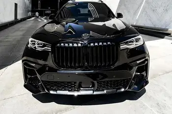 Aukštos kokybės ABS Black &Anglies pluošto Tinklelio Grotelių Apdaila Lenktynių Groteles Tinka BMW X7 G07 2019 2020+