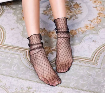 Aukštos kokybės Elastinga Ultra-plonas Kojines Kristalų nailono Kojinės trumpos kojinės Akies Didmeninės Moterų Kojinės mielas