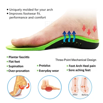 Aukštos Kokybės EVA Orthotic Vidpadis Dėl Vienodo Kojų Arka Parama Ortopedijos vidpadis Vyrų Batų Padas batus įdėkite Batai Vienintelis Unisex