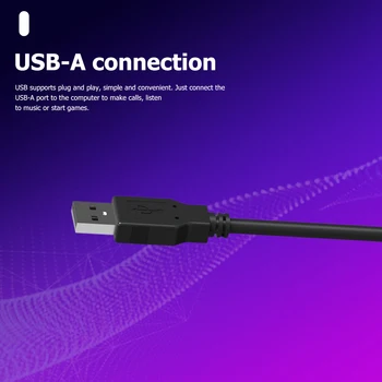 Ausinės Ausinės su Mikrofonu Nešiojamų Pramogų USB Laidinio Ausinės Prekių už Internetinę Mokymosi Call Center PC 29976