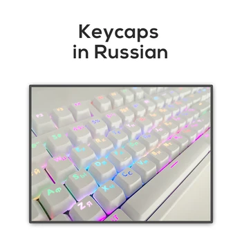 Automatinė Klaviatūros Keycaps OEM Profilis, rusų, korėjiečių, ispanų prancūzų Išdėstymas Klavišą ABS Skaidrus 104 Klavišai Vyšnių GK61 5651