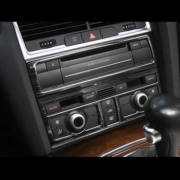 Automobilio Stilius Konsolės Oro Kondicionavimo sistema, CD Skydelio Apdaila Padengti Apdaila Audi Q7 2008-Interjero Lipdukas, Auto Priedai