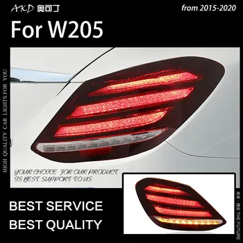 Automobilio Stilius už W205 Užpakaliniai Žibintai-2020 M. C180 C200 C260 C300 LED Uodegos Šviesos W222 Dizaino Uodega Lempos DRL Dinaminis Matricos Signalas 76150