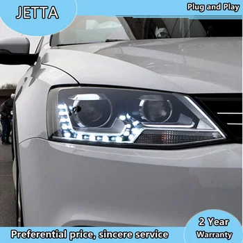 Automobilio Stilius VW Jetta žibintai 2012-m. Jetta led šviesų Žibintas led drl projektorius žibintai H7 hid Bi-Xenon Objektyvas 105804