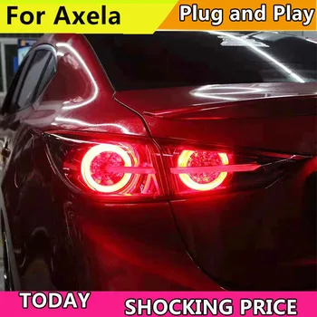 Automobilių Stiliaus Uodega lempos Mazda 3 Užpakaliniai Žibintai-2018 M. Naujoji Mazda3 Axela LED užpakalinis žibintas LED Galinis Žibintas DRL+Stabdžiu+dinaminis posūkio signalo 61407