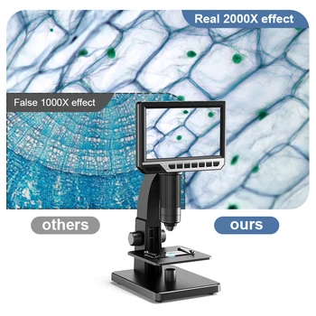 Aveibee 7 colių LED Aukštos raiškos Skaitmeninės Biologinio Mikroskopo vaizdo Kamera 2000X USB Elektroninių Stereo Mikroskopas, skirti Litavimui