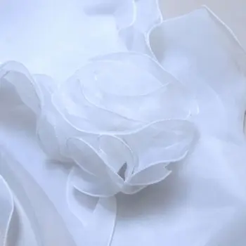 Baltos Spalvos Elegantiškas Gėlių Multi Sluoksniu Tiulio Skara Vestuvių Wrap Nuotakos Šifono Trumpas Kailis Pasakų Santuokos Priedai 52523