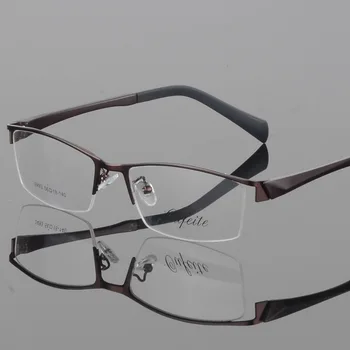 BCLEAR Naujas trumparegystė taurės vyrų mados verslo atsitiktinis pusė rėmo akiniai rėmeliai mados optinių akinių 2493