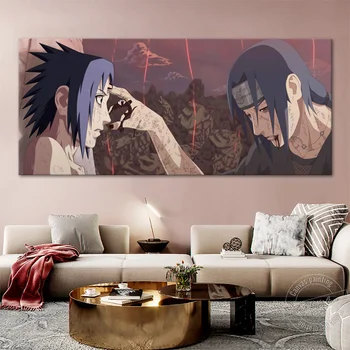 Be Rėmelio Anime Plakatas Naruto Sasuke VS Itachi HD Drobė Menas Sienos Nuotrauka Namų Dekoro Sofa Fone Sienų Dekoras Gimtadienio Dovanos 108206