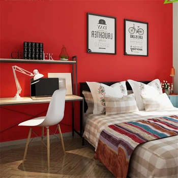 Beibehang Aukštos klasės big red tapetai gryno pigmento spalvą, modernus minimalistinio kambarį viešbutyje fono sienos retro red tapetai