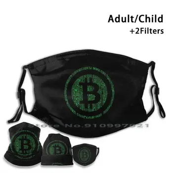 Bitcoin Cryptocurrency Btc Skalbti Daugkartinių Burnos, Veido Kaukė Su Filtrais Vaikų Suaugusiųjų Bitcoin Cryptocurrency Ethereum 15976