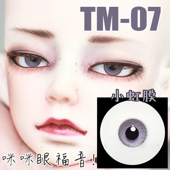 BJD doll eyes blcak juoda stiklo obuolius už 1/3 1/4 BJD SD DD Dėdė lėlės gražus 16mm akis lėlės priedai TM-07