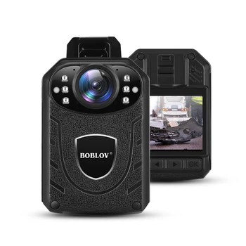 Boblov KJ21 Kūno Dėvėti Kamera HD 1296P DVR Vaizdo įrašymo Apsaugos Cam 64GB Saugojimo 170 Laipsnių infraraudonųjų SPINDULIŲ Naktinio Matymo Mini Kameros