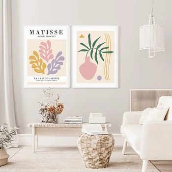Boho Matisse Plakatai Ir Spausdina Anotacija Augalų, Gėlių, Geometrinių Sienos Meno Tapybos Drobės Nuotraukų Kambarį Namų Dekoro 175853