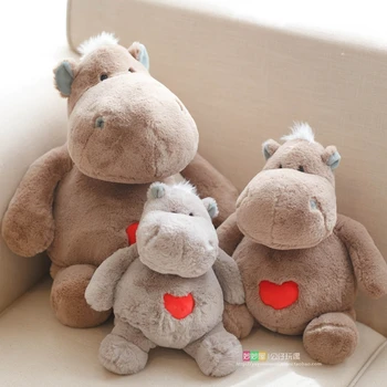 Candice guo! mielas pliušinis žaislas animacinių filmų gyvūnų širdies hippo minkštas begemoto įdaryti lėlės mergaitėms mėgėjams gimtadienio, Kalėdų dovana 1pc 98876
