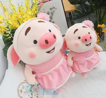 Candice guo super mielas pliušinis žaislas gražių animacinių filmų porą kiaulių mažai poo piggy minkšti kimštiniai lėlės pagalvėlės vaikas mergina gimtadienio dovana 1pc