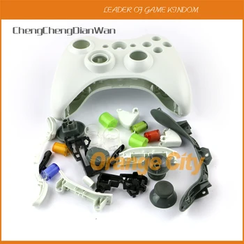 ChengChengDianWan 3pcs/daug black&white Visą Būsto Atveju Shell atveju Xbox360 xbox 360 Wired Controller joypad