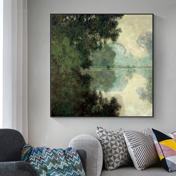 Claude Monet Peizažas Senos Drobės Tapybos Impresionistų Plakatai ir Spausdina Sienos Meno Kambarį Namo Apdaila Cuadros