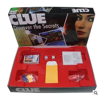 Cluedo Įtarti Clue Atraskite Paslaptis Valdybos Stalo Žaidimas Įtariate lentelės viršuje Žaidimas JK anglų Versija 69507