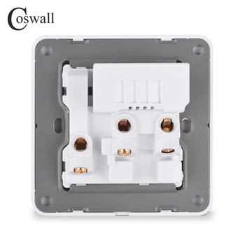 Coswall 13A Universalus 3 Pin Lizdo / Britų JK Standarto Lizdą Įjungtas Su 2.1 Dual USB Įkrovimo lizdas LED Indikatorius