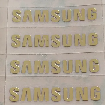 Custom Aukso Pasta Etiketės, Samsung Galaxy S3 s4 s5 Metalo Lipdukai Logotipas 1.9X0.3cm 10vnt/Lot Nemokamas Pristatymas 67528