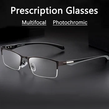 Custom Recepto Progressive Multifocal skaitymo akiniai vyrų TR90 metalo rėmas presbyopia akinius, kurių receptas astigmatizmas