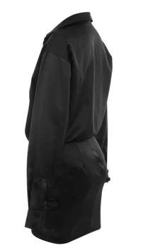 DEIVE TEGER Naujas Prašmatnus Sexy Long Sleeve Black Satin Puoštas Mini Suknelė Moterims naktiniame Klube Vakaro Šalis, Vestidos 8396 89318
