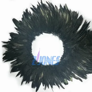 Didmeninė 900pcs /bundle Juoda plumas plunksna, 5-7nch12-17cm natūralių spalvų gaidžio plunksnos 