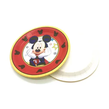 Disney Raudona Mickey Mouse Temą Gimtadienio Apdailos Staltiesė Dovanų maišelis Šeima Šalies Taurės Plokštė Servetėlės Vienkartiniai Indai