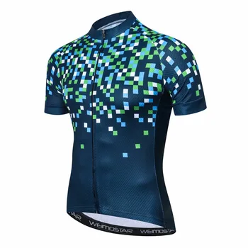 Dviračių Jersey Mens dviratį drabužių dviračių Ropa Ciclismo maillot kelių MTB Topai Marškinėliai jaunimo kalnų dviratis jersey 2018 Mėlyna balta