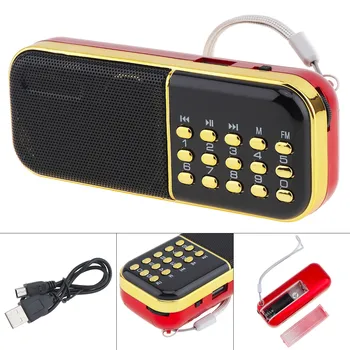 E28 Nešiojama Stereo FM Radijas Mini Garso plokštė Garsiakalbis, USB TF kortele, MP3 Muzikos Grotuvas su 3,5 mm Ausinių Lizdas, Namų Lauko