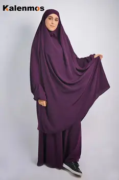 Eid Malda Drabužis Musulmonų Moterų Suknelė, Hijab Jilbab Abaja Ilgai Khimar Pilnas Draudimas Ramadanas Suknelė Abayas Islamo Niqab Vestidos 115455
