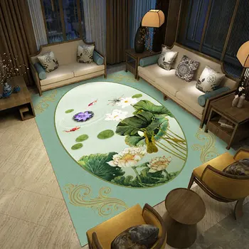 Europos stiliaus kilimas gyvenamasis kambarys su sofa-lova, miegamasis plotas pledai lentelę, mat, virtuvė, salonas didelis kilimas Kinijos gėlių, paukščių retro tapete 40706