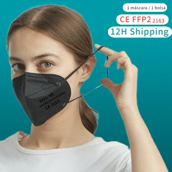 FFP2 Kaukė bendrosios pakavimo, kn95 juoda kauke,Daugkartinio naudojimo Fpp2 Saugos burną filtras, mascherina ffpp2,CE higienos patvirtinta masque 107951