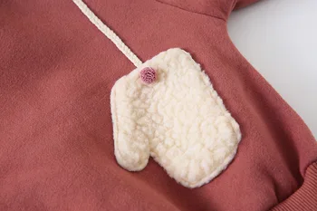 Fleece series Hoodies Merginos Bamblys Šiltas Megztinis Marškinėliai Kūdikių Berniukų Vaikų Rudens Atsitiktinis Medvilnės Žiemos Drabužių su Skara