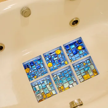 Funlife 3D Vonia Lipdukai,Mėlyna Mozaikos Anti-Slydimui atsparus Vandeniui lipnios Vonia, Decal,Dušas, Vonia, Vonios Kilimėliai Vaikas Nuimamas 5869