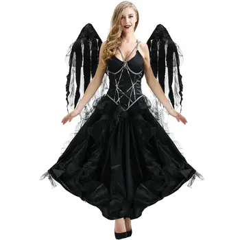 Gotikos Halloween Kostiumai, Moterims, Didelis Sparno Baisi Ragana, Vampyras Kostiumas Viduramžių Viktorijos Suknelė Amerikos, Europos Drabužiai 12317