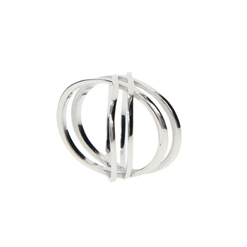 Grynas 925 sterlingas sidabro 2017 paprastas dizainas paprastas ne akmens moterų pirštų žiedai poliruoto sidabro Infinity kryžiaus žiedas papuošalai