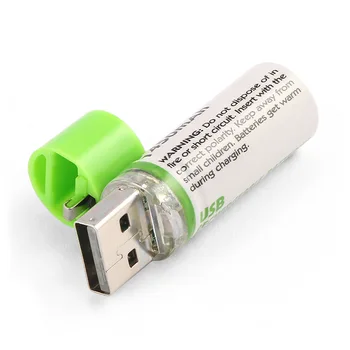 GTF AA USB Įkrovimo Baterija (akumuliatorius 1450mAh 1.2 V Ni-MH AA USB Baterija Nuotolinio Valdymo Razor Radijo Žaislas Priemonė, Žibintuvėlis, Baterija