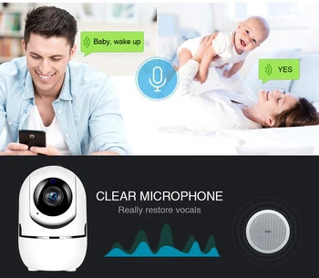 HD Wi-fi IP Kamera YCC365 Plus Pažangi Automatinio Sekimo Home Security P2P Priežiūros Videcam Naktinio Matymo VAIZDO Mini Kamera 30426