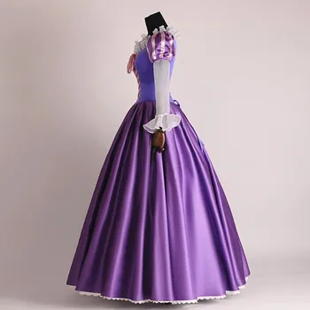 Helovinas moterų Susivėlęs kostiumas Princesė Rapunzel Suknelė Suaugusiųjų Princesė etape Suknelė Princesė Susivėlęs Nėrinių Išgalvotas Suknelė