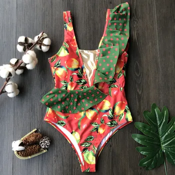 Imayio Pynimas maudymosi kostiumėlį vienas gabalas atogrąžų spausdinti vientisi maudymosi kostiumėliai moterims vasaros paplūdimio