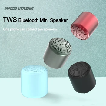 Inpods Metalo Bluetooth Mini Garsiakalbis Belaidžio Nešiojamų Soundbox TWS Tiesa, Belaidžio Garsiakalbio Lauko Garsiakalbiai Macaron Spalvų