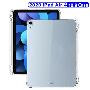 IPad Oro 4th Gen 10.9 2020 M Skaidrios TPU Tablet Case Cover Pieštukas Turėtojas 18819