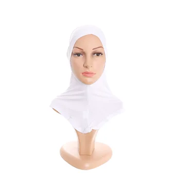 Islamo medvilnės Underscarf kepurės Visiškai Padengti Vidinį Hijab Kepurės Musulmonų Turbaną variklio dangčio Moterų Kietas Modalinis Kaklo Galva, Pagal Šalikas Skrybėlės