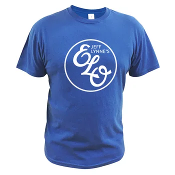 Jeffas Lynne ' s ELO Marškinėliai anglų Roko grupės Marškinėlius Naujovė Dizainas Paprastas Laiškas Spausdinti ES Dydis Medvilnė, Kvėpuojanti Viršūnės